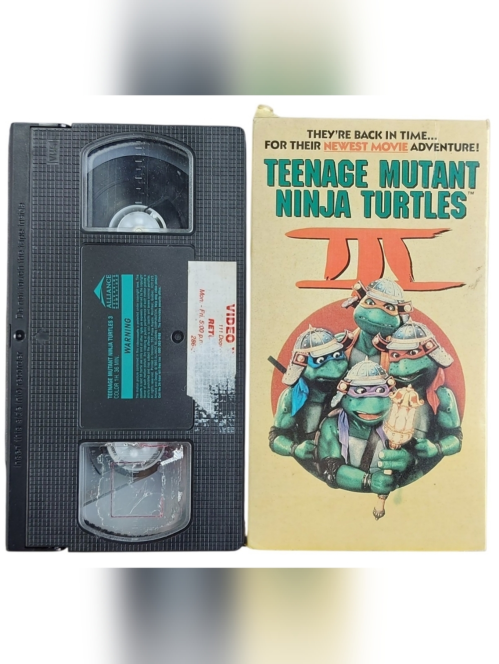 Teenage Mutant Ninja Turtles III VHS Tape